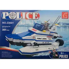 AUSINI TOYS - Arma todo tipo lego yate policia, 321 fichas juguete