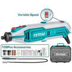 TOTAL - Moto Tool Mini 130W V/Variable Incluye 109 Pzs (Utg513326)