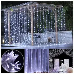 MULTIPLACE COLOMBIA - Cortina de Luces de navidad decorativas para Exteriores 300X300 CM