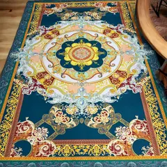 AMERICO SHOP - Tapete Decorativo Moderno 150x200 cm Diseño Elegante Azul