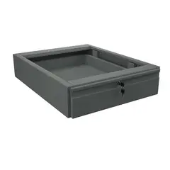 GENERICO - Gaveta Lapicera - Cajon Metálico para Escritorio color Gris