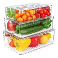 GENERICO - Organizador De Nevera Cocina Set 7 Contenedores Con Tapa