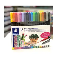 STAEDTLER - Marcador Rotulador Permanente Doble Punta X 18