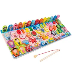 MULTIPLACE COLOMBIA - Montesori Juego didactico Tablero Pesca Didactica madera