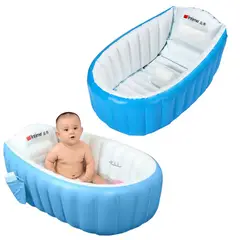 MULTIPLACE COLOMBIA - Tina portatil Inflable Para Bebes Piscina Bañera color azul