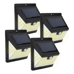 MAXWELL - Foco Reflector Solar Led Exterior Sensor Pared Set 4 - Amarillo-