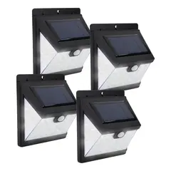 MAXWELL - Foco Reflector Solar Led Exterior Sensor Pared Set 4 - Blanco-