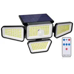 MAXWELL - Foco Led Solar Exterior Sensor 4 Direcciones Control - Amarillo-
