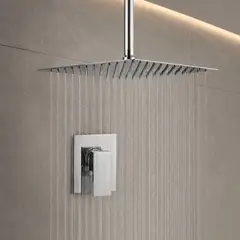 GENERICO - Kit Regadera 30cm Techo Metál Mezclador Ducha Tm Monocontrol