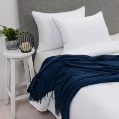 BASEMENT HOME - Almohada Set X2 de Microfibra, Firmeza Suave 50 X 65 cm Elite Standard