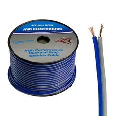 AVC - Cable Polarizado 2x18 Azul-Gris 100Mts.