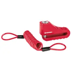 HERMEX - Candado 10mm freno de disco moto cable avisador estuche
