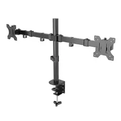 LINKON - Brazo Soporte Doble Para 2 Monitores Base Escritorio-
