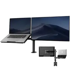 LINKON - Soporte Brazo Doble Para Monitor Notebook Escritorio