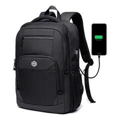 LINKON - Morral Bolso Portatil Impermeable Antirrobo Nylon Balistico - Negro-