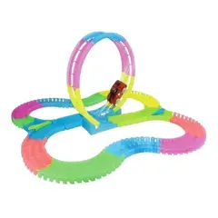 GENERICO - Pista Tracks Magic Flexible 130 Piezas Brilla Oscuridad
