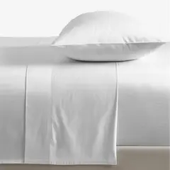 LINKON - Juego Sabanas Rosewood 300 Hilos 100% Algodon - Blanco - Sencillo