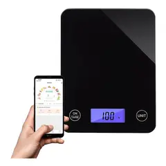 CASATUA - Balanza Bascula Digital Cocina Gramera Cubierta Vidrio 5 Kgs-