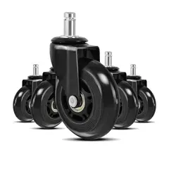 LINKON - Ruedas Silla Escritorio Tipo Roller Gamer Set X5 Universales-