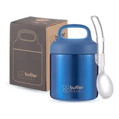 BUFFER FLASK - Termo Lonchera Termico Niños Buffer Acero Inoxidable 350l - Azul-.-