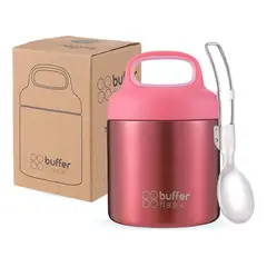 BUFFER FLASK - Termo Lonchera Termico Niños Buffer Acero Inoxidable 350l - Rosa-