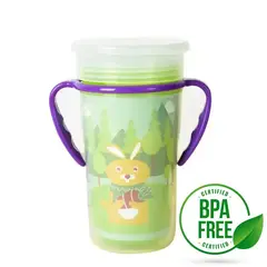 BABY ON - Vaso Mágico Anti-derrame 360 Con Asas Libre Bpa