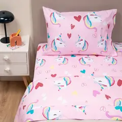 CASATUA - Sabanas Sencillo Estampado Niña Niño + Funda Almohada