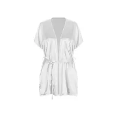DIANE & GEORDI - Pijama kimono manga corta 2925 - Blanco