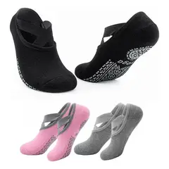 FITNICS - Medias Antideslizantes Yoga Pilates Set 3 Pares - Salmon
