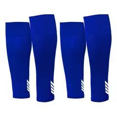 FITNICS - Medias Futbol Deportivas Sin Pie Pantorrillera Set 2 - Azul
