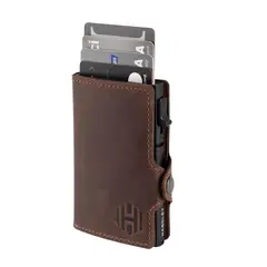 LINKON - Billetera Hombre De Cuero Tarjetero Bloqueo Rfid