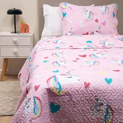 CASATUA - Cubrelecho Edredon Sencillo Estampado Niña Niño + Funda
