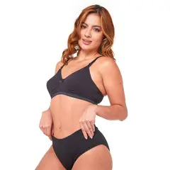 SANTANA - Brasier Clásico Mujer Negro