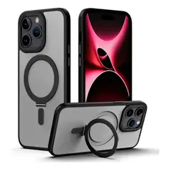 PYX - Estuche Compatible iPhone 15 Pro Max Focus Magsafe Soporte 360º Negro