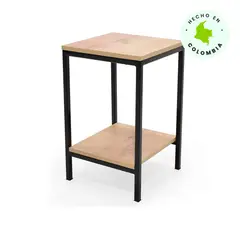 MICA - Mesa Auxiliar Moderna Cuadrada en Aglomerado MDP 35 x 53 x 35 cm - Mueble