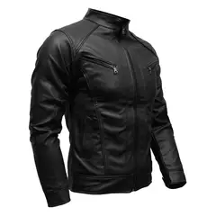 GENERICO - Chaqueta Hombre Caballero Cuero Sintético Forrada Ganesh Brln