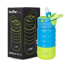 BUFFER FLASK - Termo Botella Agua Termica Niños Buffer Acero Inoxidable - Azul