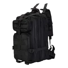 LINKON - Morral Bolso Maleta Tactica Militar Camping 30l Impermeable - Negro.-
