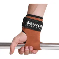 WORX - Muñequeras Grips Calleras Cuero Levantamiento Pesas X2-