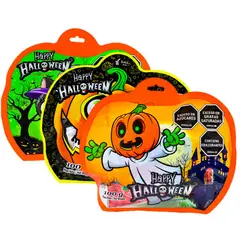 GENERICO - Bolsa Halloween Calabaza Fantasma Con Dulces Adro 100 g X 3U