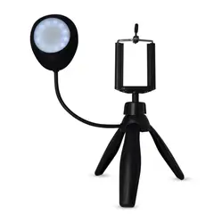 GENERICO - Mini trípode con luz y soporte para celular
