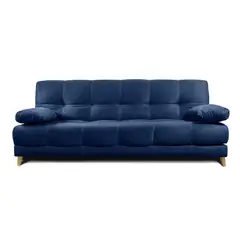 MUEBLES ONLINE - Sofa cama 5 posiciones Martins tela azul
