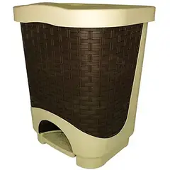 COLPLAST - Papelera De 12 Litros Tapa Pedal Pistacho-Wengue