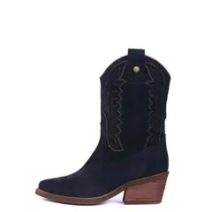 STIVALI - TEXANA SILVANA GAMUZA AZUL