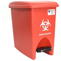 COLPLAST - Papelera Pedal 12 Litros Roja