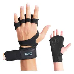 WORX - Guantes Muñequera Para Gimnasio Pesas Deporte - Negro - XL-
