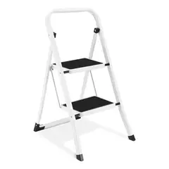 CASATUA - Escalera Plegable Multiuso 2 Peldaños Compacta y Resistente-.-
