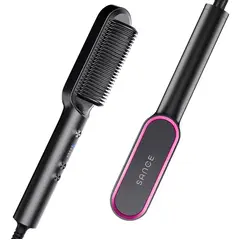 SANCE - Cepillo Alisador Electrico Plancha Cabello 2en1 Profesional-_..---