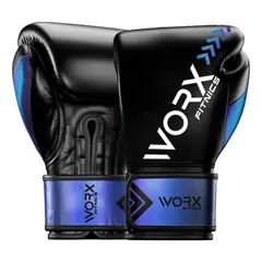 WORX - Guantes De Boxeo Profesional Entrenamiento Kick Boxing - Azul - 14oz.-