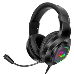 REDRAGON - Diadema Gamer H260rgb Hylas Usb 35mm Con Micrófono Negro
